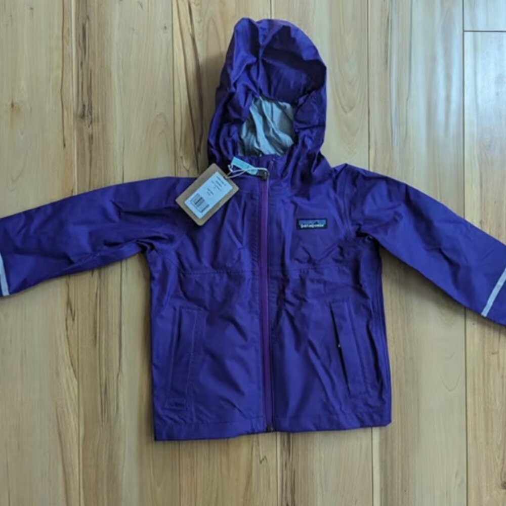 NWT Patagonia Baby Torrentshell 3L Rain Jacket Purple size 2T